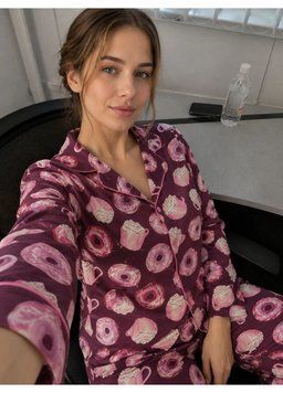 Сорочка піжамна Hunkemoller Q 2508 M бордовий 25470 фото