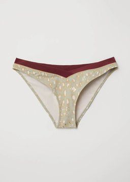 Купальні труси H&M бікіні EUR 36 світло-оливковий/бежевий/коричневий НМ 6731 47073 фото