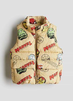 Жилет-пуховик H&M MARVEL 92 бежевий/різнокольоровий НМ 7396 47847 фото