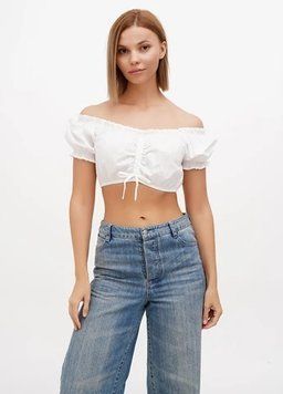 Топ H&M однотонний EUR 46 білий НМ 5531 rzid_45597 фото