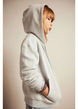 Худі H&M на блискавці НМ 8442 122-128 світло-сірий меланж 49351 фото