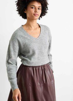 Джемпер чоловічий C&A OVERSIZED FIT S сірий меланж А 32603 33853 фото