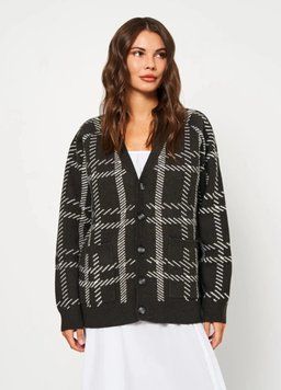 Кофта H&M НМ 6057 M хаки/білий 46276 фото