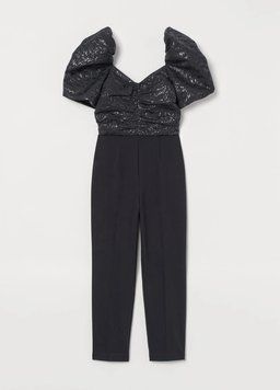 Комбінезон H&M жакардовий EUR 42 чорний НМ 5989 46163 фото