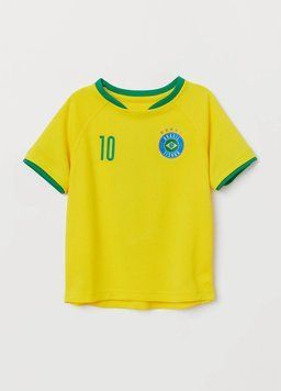 Футболка дитяча H&M Футбольна 110-116 жовтий/зелений НМ 5653 45750 фото