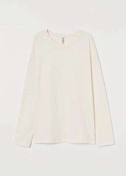 Лонгслів H&M XS кремовий НМ 8667 49634 фото