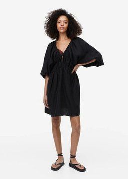 Сукня коротка оверсайз H&M НМ 7162 L чорний 47554 фото