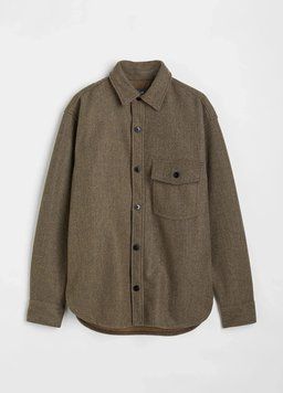 Куртка-сорочка H&M НМ 6328 S коричневий меланж 46629 фото