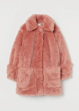 Шуба H&M НМ 7336 XS пыльная роза rzid_47777 фото
