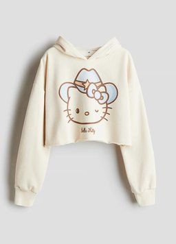 Худі H&M укорочене оверсайз 170 світло-бежевий НМ 7414 47894 фото
