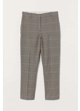 Штани H&M EUR 34 бежевий клітинка НМ 6841 47211 фото