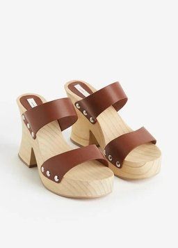 Босоніжки H&M Premium 37 коричневі НМ 7294 rzid_47710 фото