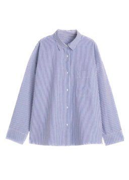 Сорочка H&M НМ 6384 XS білий/блакитний 46699 фото