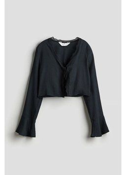 Блузка H&M НМ 8430 152 чорна 49330 фото